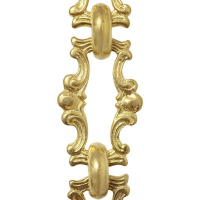 RCH Hardware Decorative Acid Dipped Solid Brass Chain for Hanging, Lighting - Motif Welded Links (1 Foot)