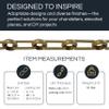 RCH Hardware Decorative Antique Solid Brass Chain for Hanging, Lighting - Rectangular Cut Edge and Unwelded Links (1 Foot) view 2