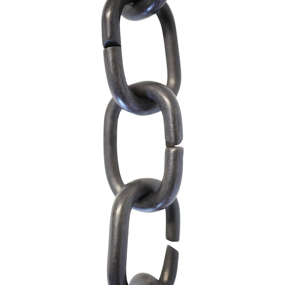 RCH Hardware Decorative Oil Bronzed Black Solid Brass Chain for Hanging, Lighting - Cicular Unwelded Links (1 Foot)
