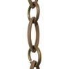 RCH Hardware Decorative Antique Solid Brass Chain for Hanging, Lighting - Oval Unwelded Links view 1
