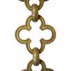 RCH Hardware Decorative Antique Solid Brass Chain for Hanging, Lighting - Cross Clover Design Unwelded Links (1 Foot) view 1
