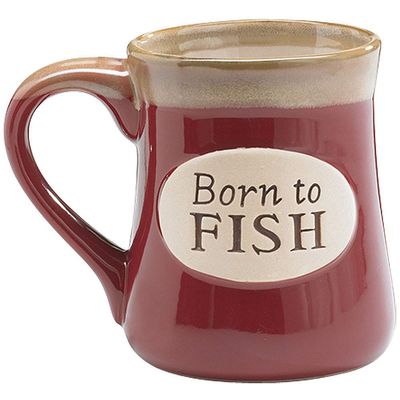 Born to Fish Coffee Mug with Fisherman's Serenity Prayer Great Fishing Gift