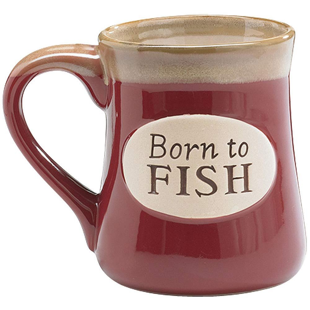 Born to Fish Coffee Mug with Fisherman's Serenity Prayer Great Fishing Gift