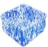 Crow Canyon Home Enamelware Square Brownie Pan, 9 inch, Blue/White Splatter view 1