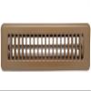 HVAC Premium 10'' X 4'' Floor Register with Louvered Design - Heavy Duty Rigid Floor Air Supply with Damper & Lever - Brown view 1