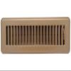 HVAC Premium 10'' X 4'' Floor Register with Louvered Design - Heavy Duty Rigid Floor Air Supply with Damper & Lever - Brown view 3