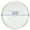 HQRP 11-1/4 inch Glass Turntable Tray Compatible with Danby Microwave Oven Cooking Plate view 2