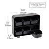 Mind Reader Tea Bag Organizer, Tea Station Organizer, Countertop Storage, Kitchen, Plastic, 10.25"L x 3.25"W x 7.75"H, Black view 3