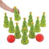 Fun Express Holiday Christmas Bowling Set (Comes with 10 pins and 2 Balls) Christmas Party Games view 3