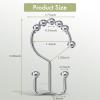 Amazer Shower Curtain Hooks Rings, Rust-Resistant Stainless Steel Double Shower Curtain Hooks, Shower Hooks for Shower Curtain and Liner Bathroom, Set of 12, Chrome view 2