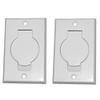 Pokin (2) Central Vacuum White Inlet Valves for Beam Central Vac - White Round Door view 1