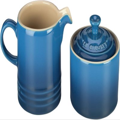 Le Creuset Stoneware Cream and Sugar, 2 pc. Set, Marseille