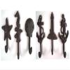 Lighthouse Dolphin Anchor Starfish Seahorse Shell Cast Iron Nautical Hooks Set view 1