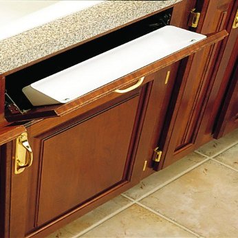 Rev-A-Shelf 6581-14-4 6581 Series 14" Standard Sink Front Tip-Out Tray, White