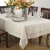 Fennco Styles Handmade Hemstitch Design Natural Tablecloth. One Piece (60" Square) view 1