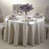 Fennco Styles Toscana Contemporary Linen Blend Natural for Dinner Table, Parties, Wedding Decorations Tablecloth (96" Round) view 1