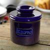 Butter Bell - The Original Butter Bell crock by L Tremain, a Countertop French Ceramic Butter Dish Keeper for Spreadable Butter, Caf Retro Collection, Cobalt Blue, Glossy Finish view 4