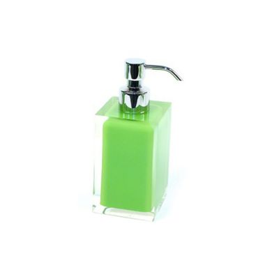Gedy Rainbow Square Countertop Soap Dispenser, Green