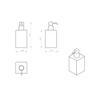 Gedy Rainbow Square Countertop Soap Dispenser, Green view 2