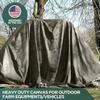 White Canvas Tarpaulin - Water and Mildew Resistant (10 feet x 12 feet) view 3