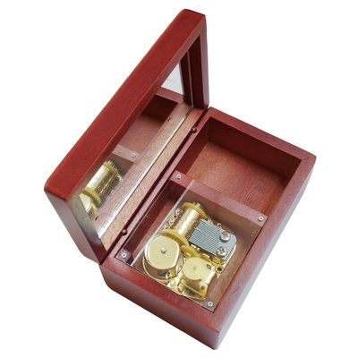 Chunge 18 Note Antique Wind-Up Wooden Musical Box with Gold-Plating Movement,Blue Danube Music Box