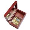 Chunge 18 Note Antique Wind-Up Wooden Musical Box with Gold-Plating Movement,Blue Danube Music Box view 1