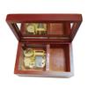 Chunge 18 Note Antique Wind-Up Wooden Musical Box with Gold-Plating Movement,Blue Danube Music Box view 2