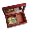 Chunge 18 Note Antique Wind-Up Wooden Musical Box with Gold-Plating Movement,Blue Danube Music Box view 4