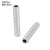 uxcell Lamp Pipe Nipple, M6 Thread 30mm Length Hollow Lamps Repair Part Hardware for Lamp Lights, Zinc Plated Silver Tone, Pack of 30 view 2