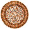 India Arts French Floral Tablecloth 70 Inch Round - Olive and Saffron view 2