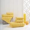 Qute Home 6-Piece Bath Towels Set, 100% Turkish Cotton Premium Quality Bathroom Towels, Soft and Absorbent Turkish Towels, Set Includes 2 Bath Towels, 2 Hand Towels and 2 Washcloths (Yellow) view 2