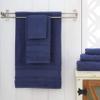 Qute Home 4-Piece Bath Towels Set, 100% Turkish Cotton Premium Quality Towels for Bathroom, Quick Dry Soft and Absorbent Turkish Towel, Set Includes 4 Bath Towels (Navy Blue) view 4