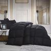 Luxurious All-Season Goose Down Comforter King Size Duvet Insert, Black Stripe Design, 1200 Thread Count 100% Egyptian Cotton Down Proof Fabric, 70 oz Fill Weight view 1