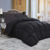 Luxurious All-Season Goose Down Comforter King Size Duvet Insert, Black Stripe Design, 1200 Thread Count 100% Egyptian Cotton Down Proof Fabric, 70 oz Fill Weight view 2