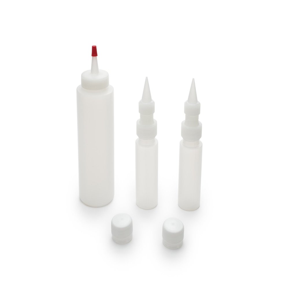 Fox Run Icing Squeeze Bottles for Cookie and Cake Decorating, Condiments, Sauces, Arts and Crafts, Set of 3, Clear
