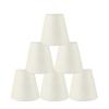 Urbanest Set of 6 3-inch by 5-inch by 4 1/2-inch Hardback Chandelier Shade, Metallic Cream view 1