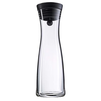 WMF Basic Water Decanter 1L Height 29 cm Close-Up Stopper Glass Cromargan Stainless Steel,Silver