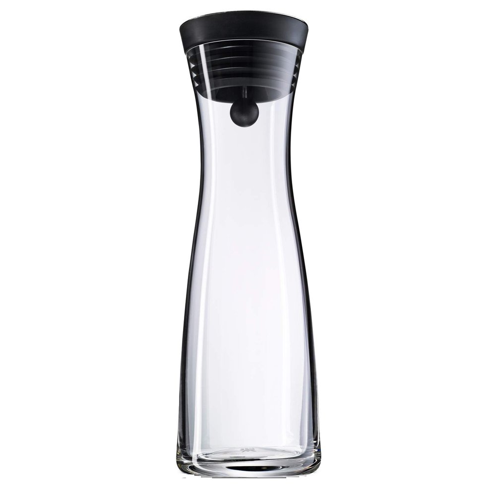 WMF Basic Water Decanter 1L Height 29 cm Close-Up Stopper Glass Cromargan Stainless Steel,Silver