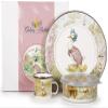 Golden Rabbit Enamelware Child Dinnerware Set: Plate, Mug and Bowl with Lid, Jemima Puddle-duck view 1
