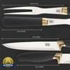 Taylor's Eye Witness Brooklyn Brass Carving Set 2 Piece Knife Fork view 3