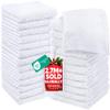 Utopia Towels 24 Pack Cotton Washcloths Set, 100% Ring Spun Cotton, Premium Quality Flannel Face Cloths, Highly Absorbent and Soft Feel Fingertip Towels, White view 1