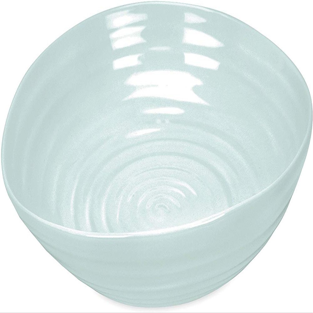 Portmeirion Sophie Conran Celadon Pasta Bowl | Set of 4 | Large Serving Bowls for Soup or Salad | 9 Inch | Made from Fine Porcelain | Microwave and Dishwasher Safe
