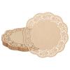 Juvale Paper Placemats - 9-Inch Brown, 250 Pack - Disposable Round Placemats & Doilies for Tables - Tea Party Decorations view 1