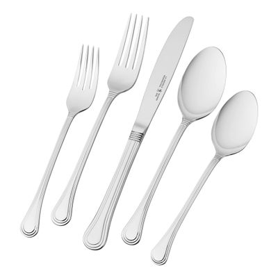 HENCKELS 65-Piece Astley Flatware Set,Silver