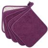 100% Cotton Kitchen Everyday Basic Terry Pot Holder Heat Resistant Coaster Potholder for Cooking and Baking Set of 5 Grape view 2
