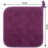 100% Cotton Kitchen Everyday Basic Terry Pot Holder Heat Resistant Coaster Potholder for Cooking and Baking Set of 5 Grape view 3