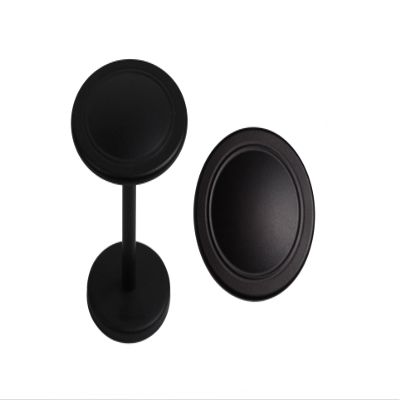 Urbanest Button Medallion Drapery Holdback, Black, Set of 2