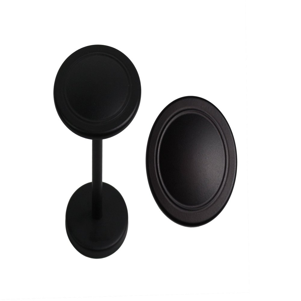 Urbanest Button Medallion Drapery Holdback, Black, Set of 2