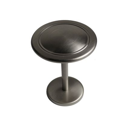 Urbanest Button Medallion Drapery Holdback, Brushed Steel