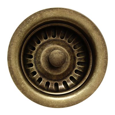 Whitehaus RNW35L-WBRZ 3-1/2-Inch Basket Strainer for Deep Fireclay Applications, Weathered Bronze